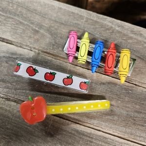 🍎 Back to School hair clips